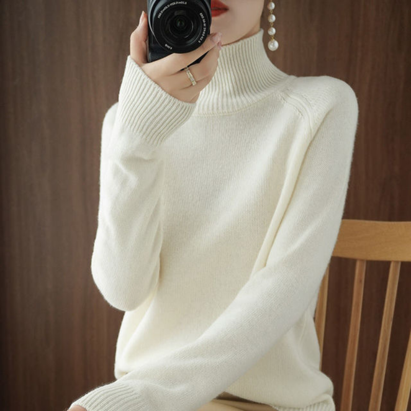 Softy – Suéter de Cashmere con Cuello Alto