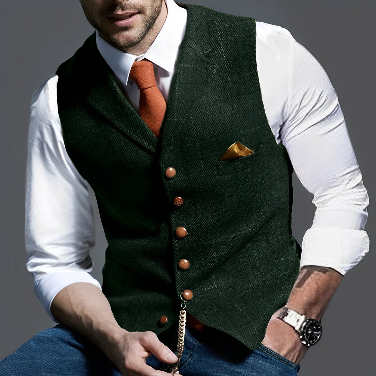 Jasper – Chaleco Vintage para Hombres