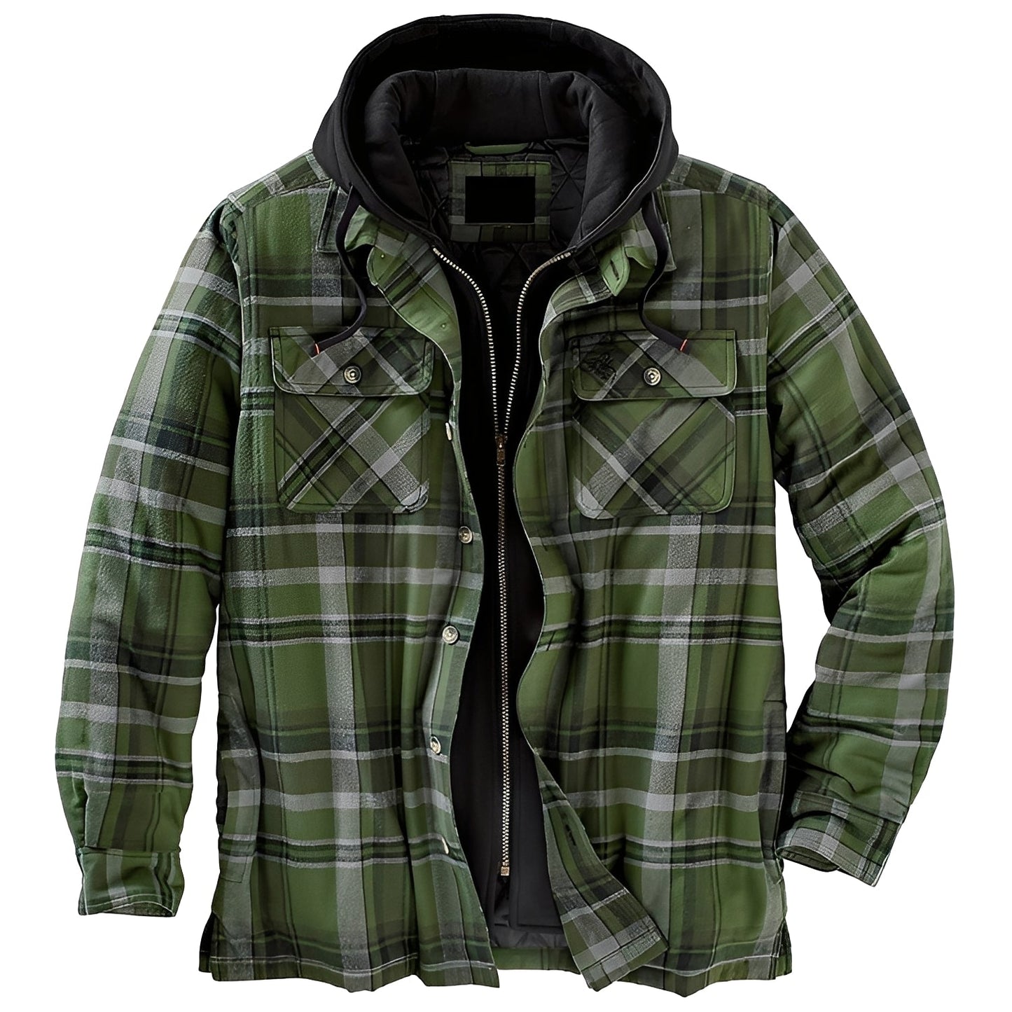 Denzil - Chaqueta informal de cuadros de franela para hombres