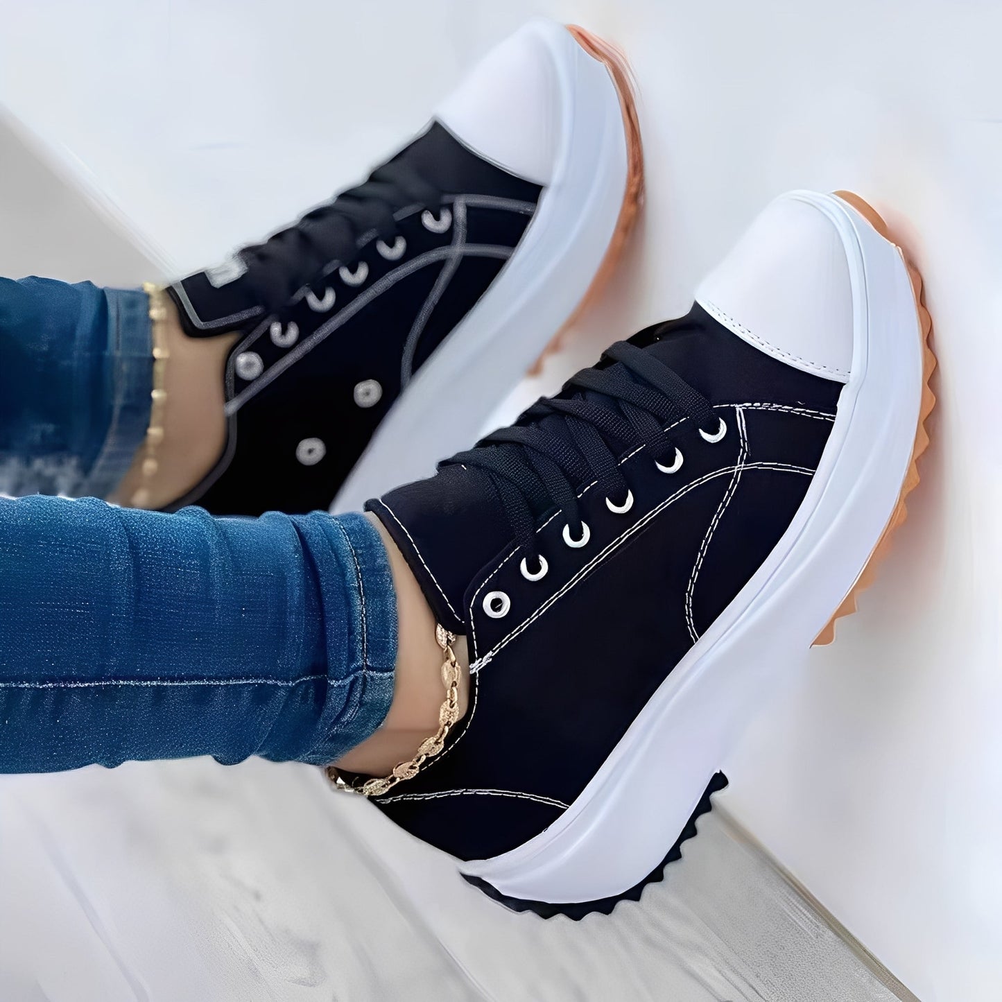 Mellony - Zapatos casuales con suelas gruesas para mujeres