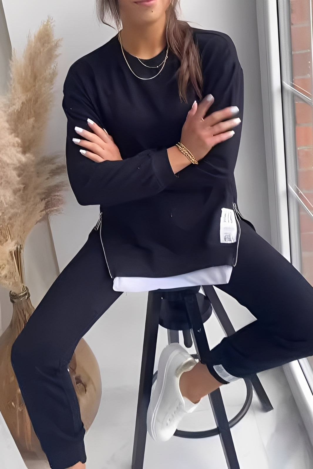 Kristine - Conjunto de sudadera y pantalones casuales para mujeres