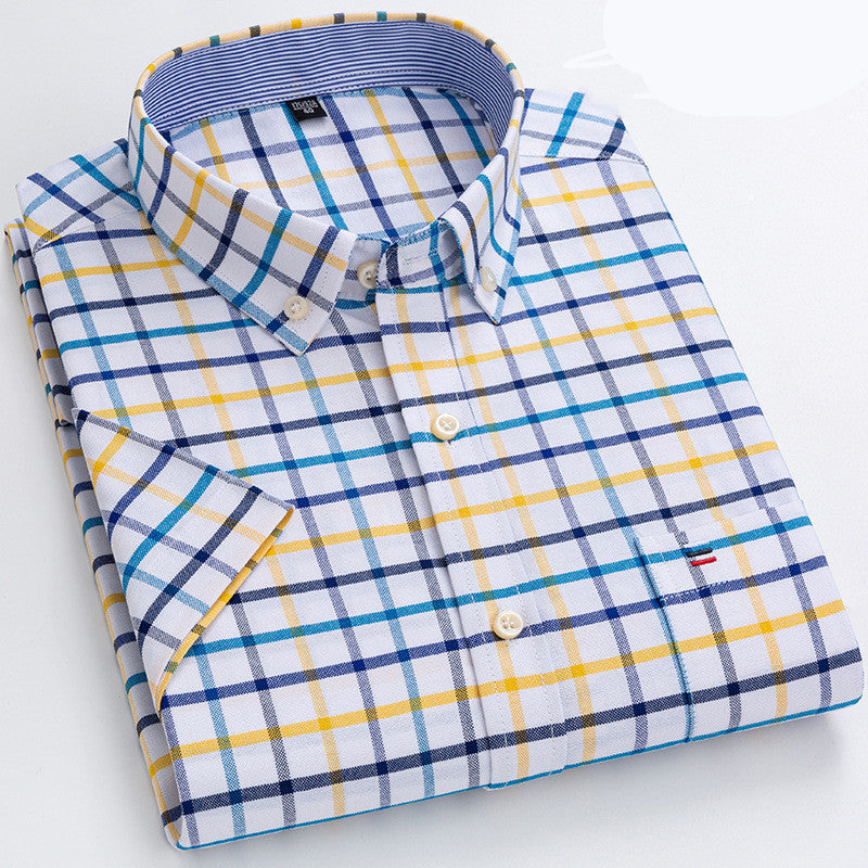 Desmond - Camisa simple y cómoda con bolsillo frontal para hombres