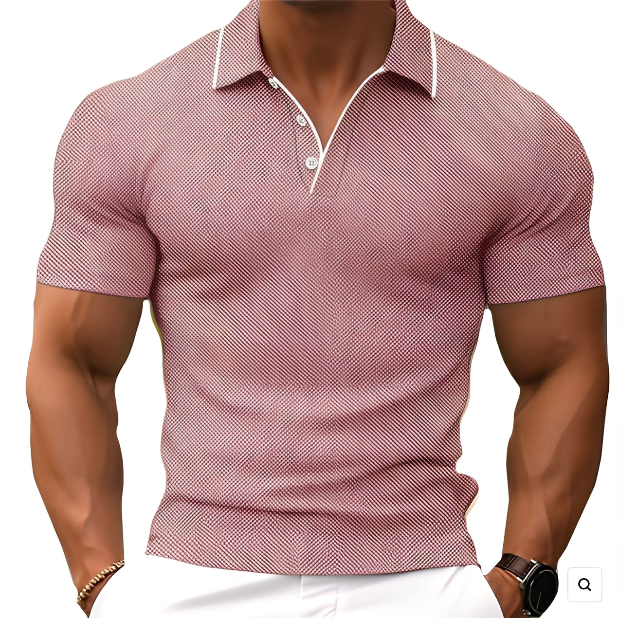 Florence - Polo Casual con Botones para Hombres