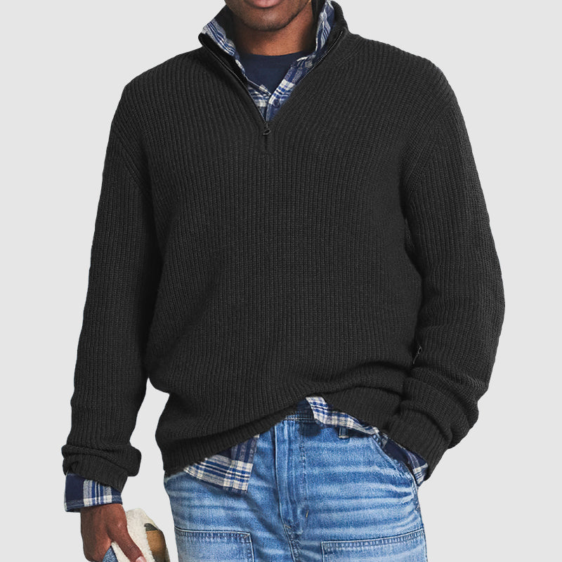 Constantine – Suéter de hombre de cashmere con cremallera