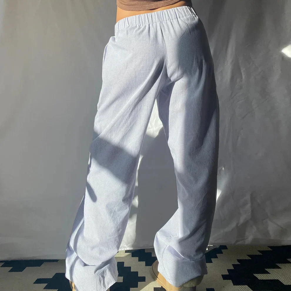 Elis – Pantalones Mujer Pierna Ancha a Cintura Alta