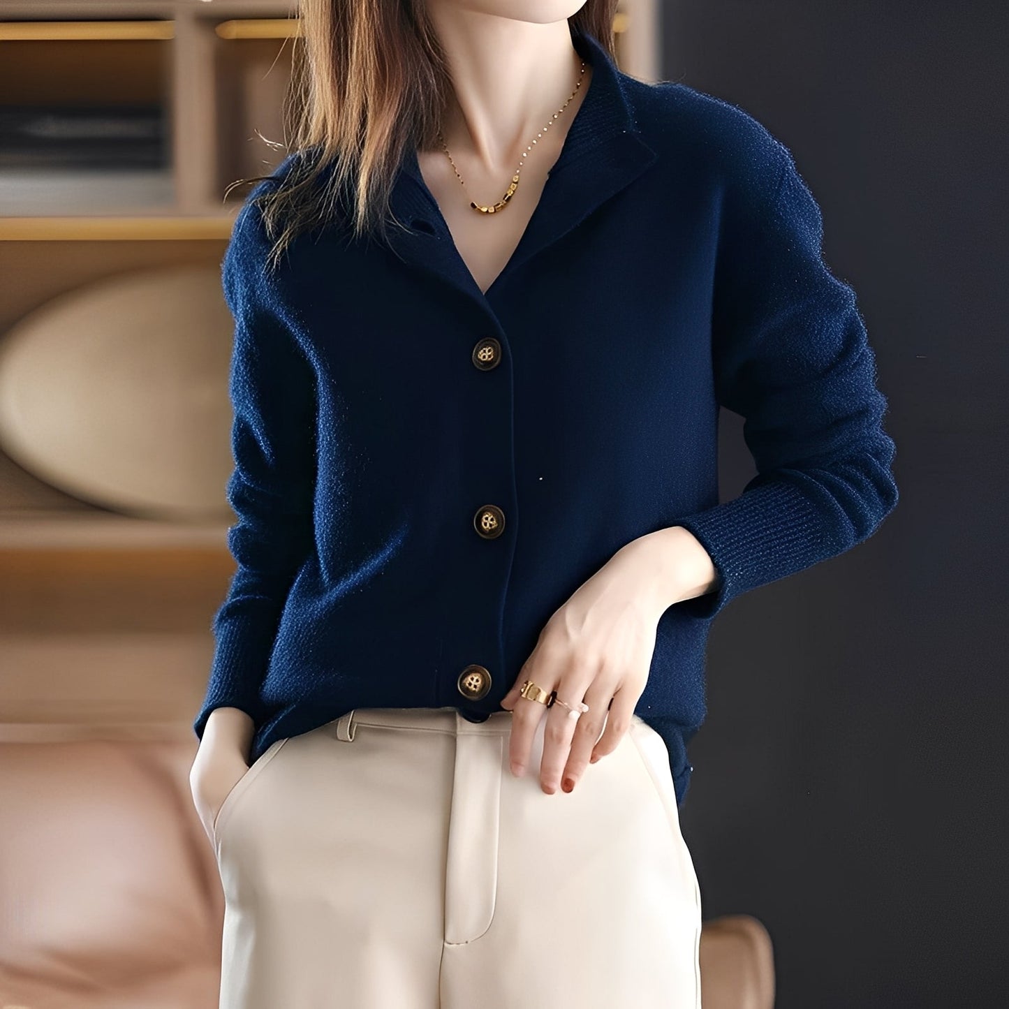 Michelle - Suéter de punto elegante y holgado para mujer