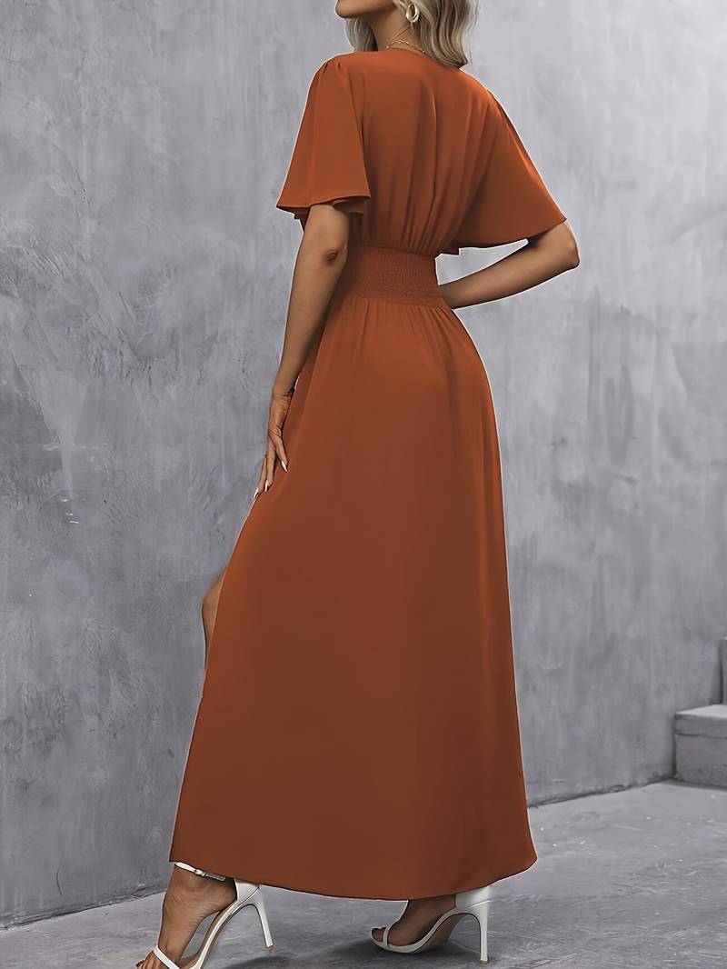 Juliette – Vestido con Cuello de Volantes y Cintura Fruncida para Mujer