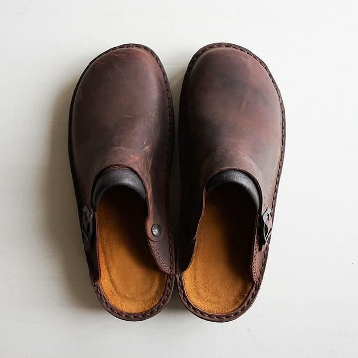 Yani – Pantuflas de Cuero Ortopédicas para Hombres