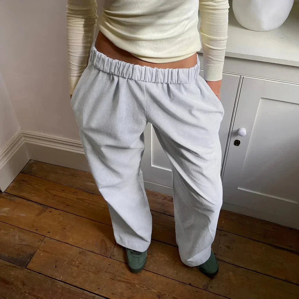 Elis – Pantalones Mujer Pierna Ancha a Cintura Alta