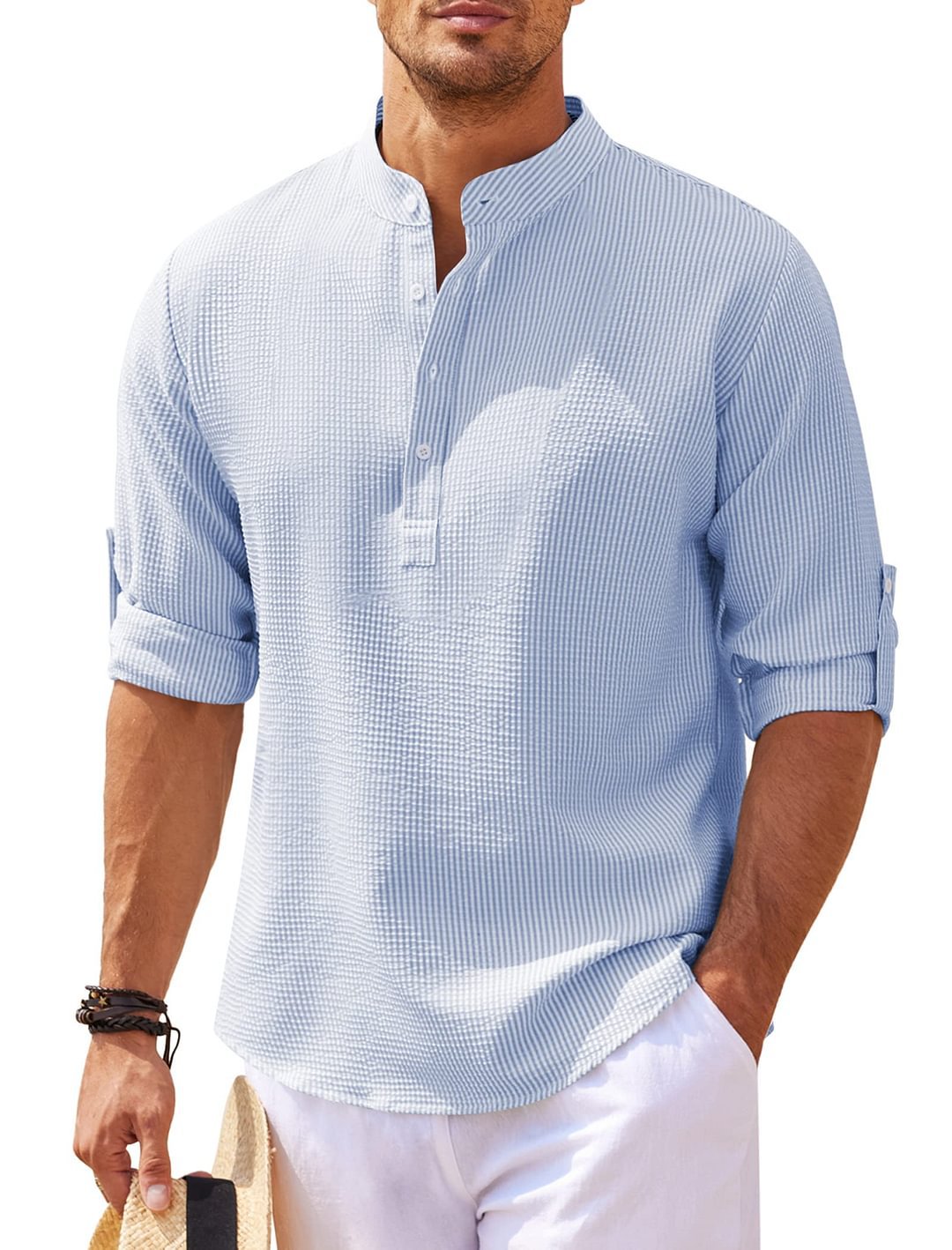 Cormac – Camisa de lino de manga larga para hombres