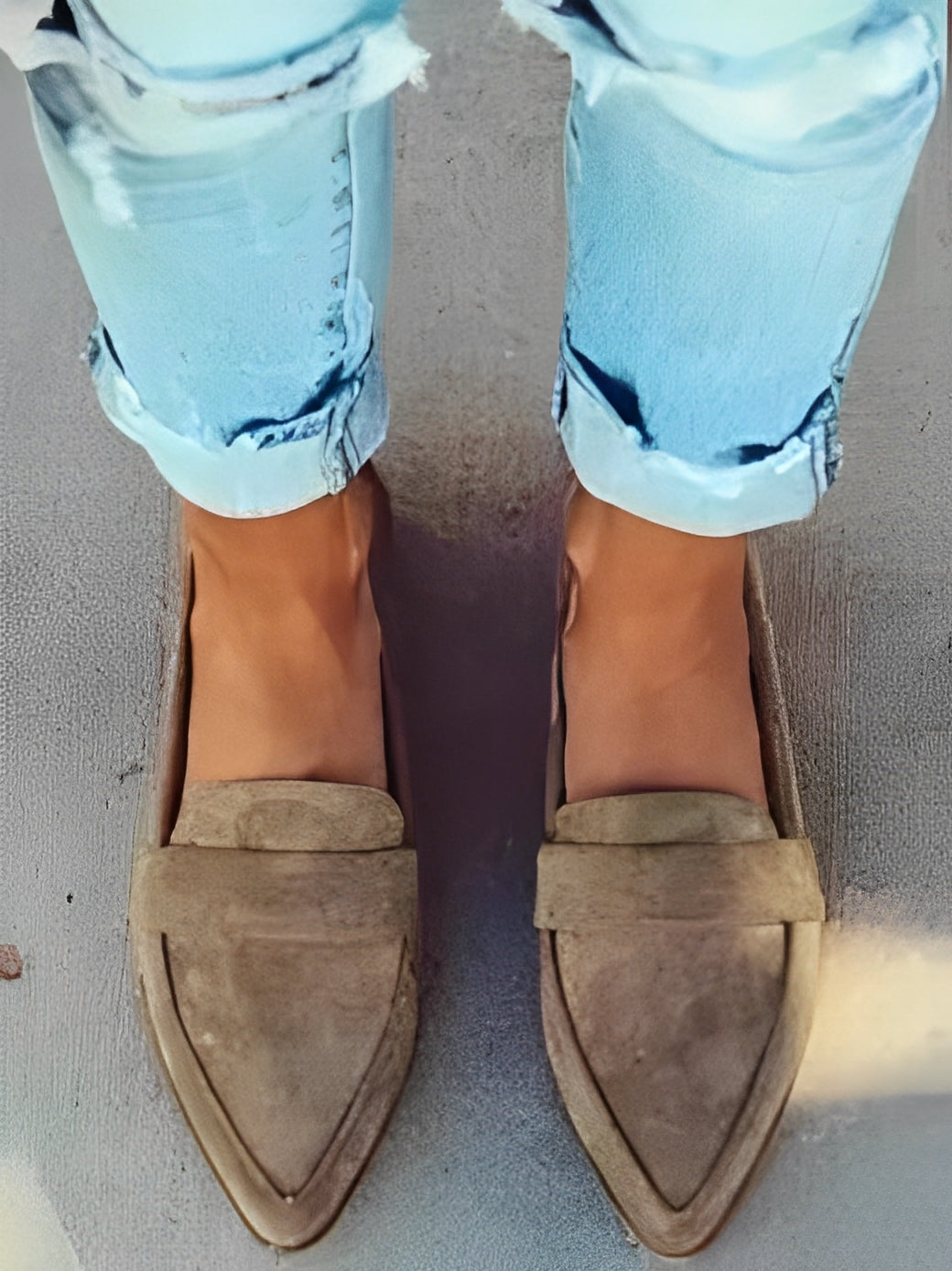 Christal - Elegantes zapatos de gamuza con punta para mujeres