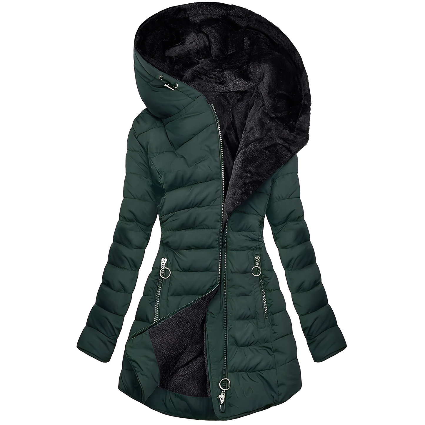 Jasmine - Moderna chaqueta con capucha para invierno de mujeres