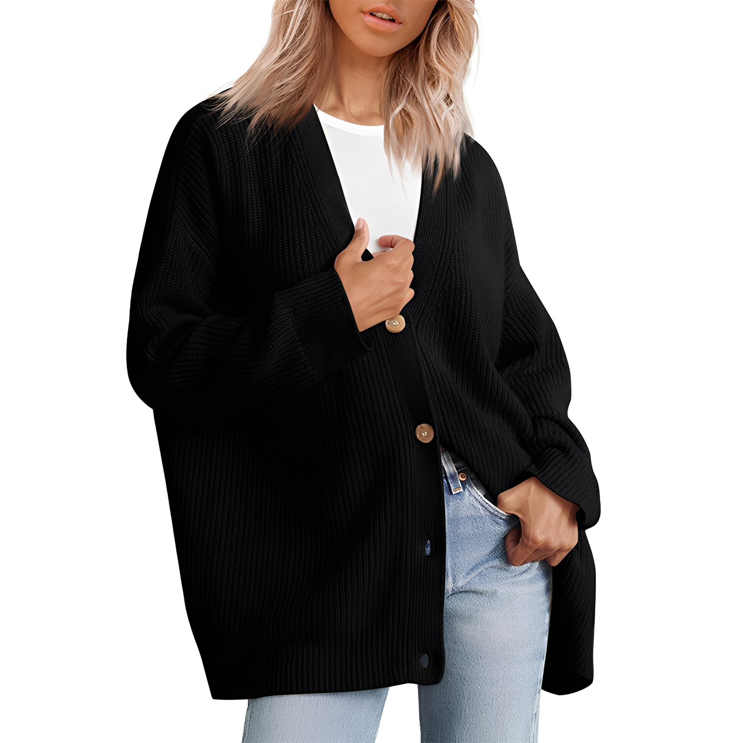 Christal - Cárdigan cómodo y casual para mujeres
