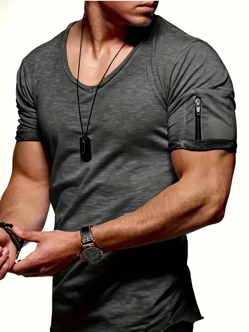 James - Hombres Cuello V Camiseta, Estilo Cómodo