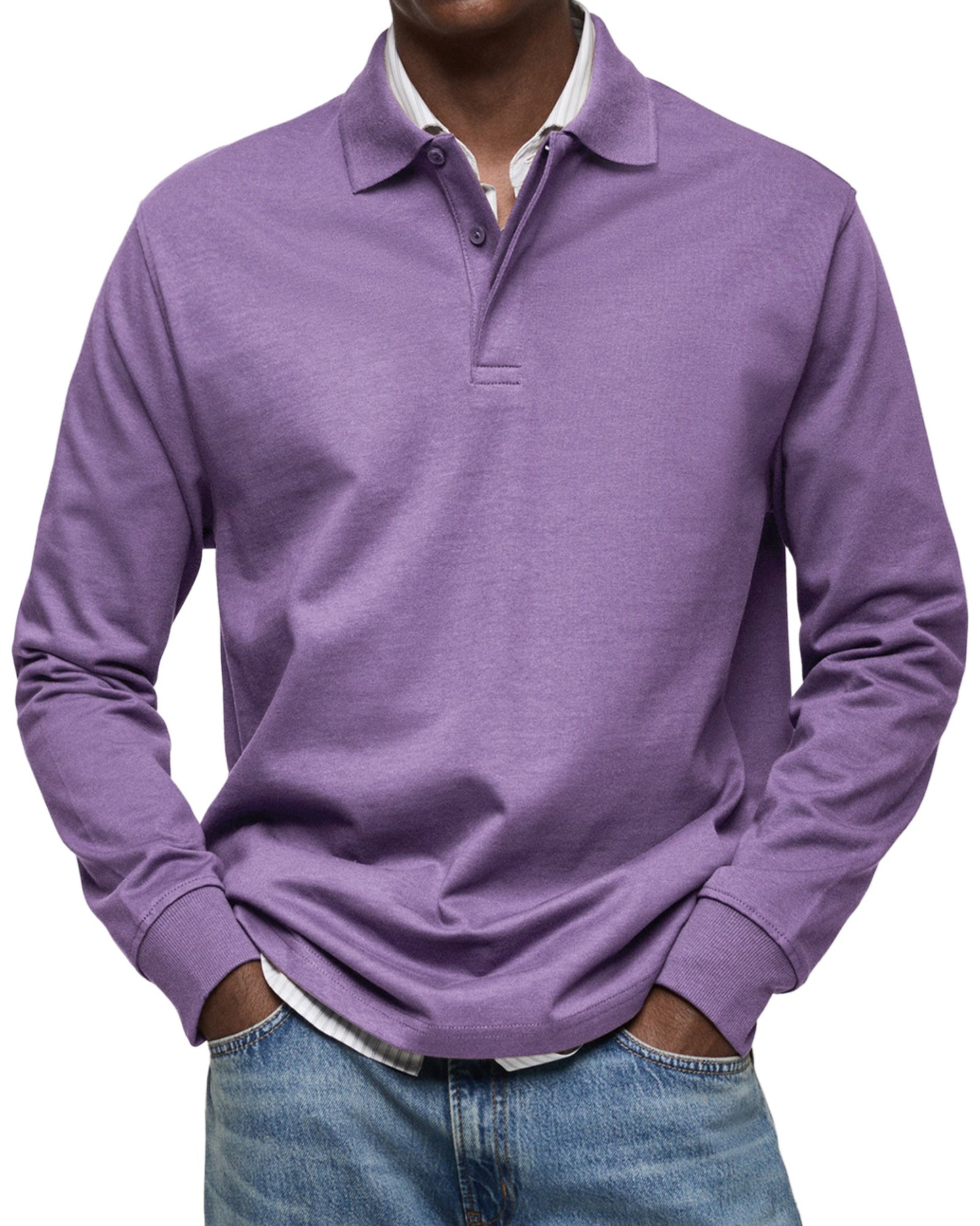 Dewey - Polo de Hombre de Manga Larga