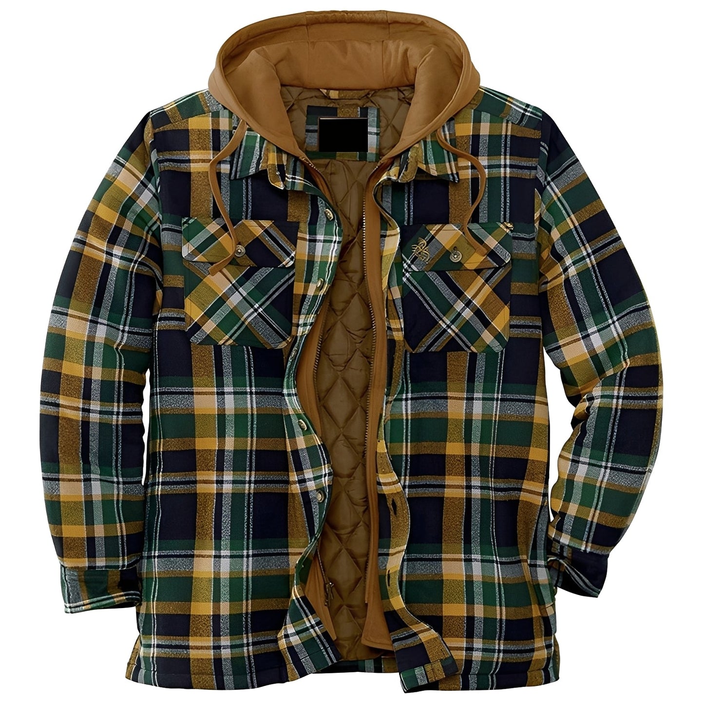 Denzil - Chaqueta informal de cuadros de franela para hombres