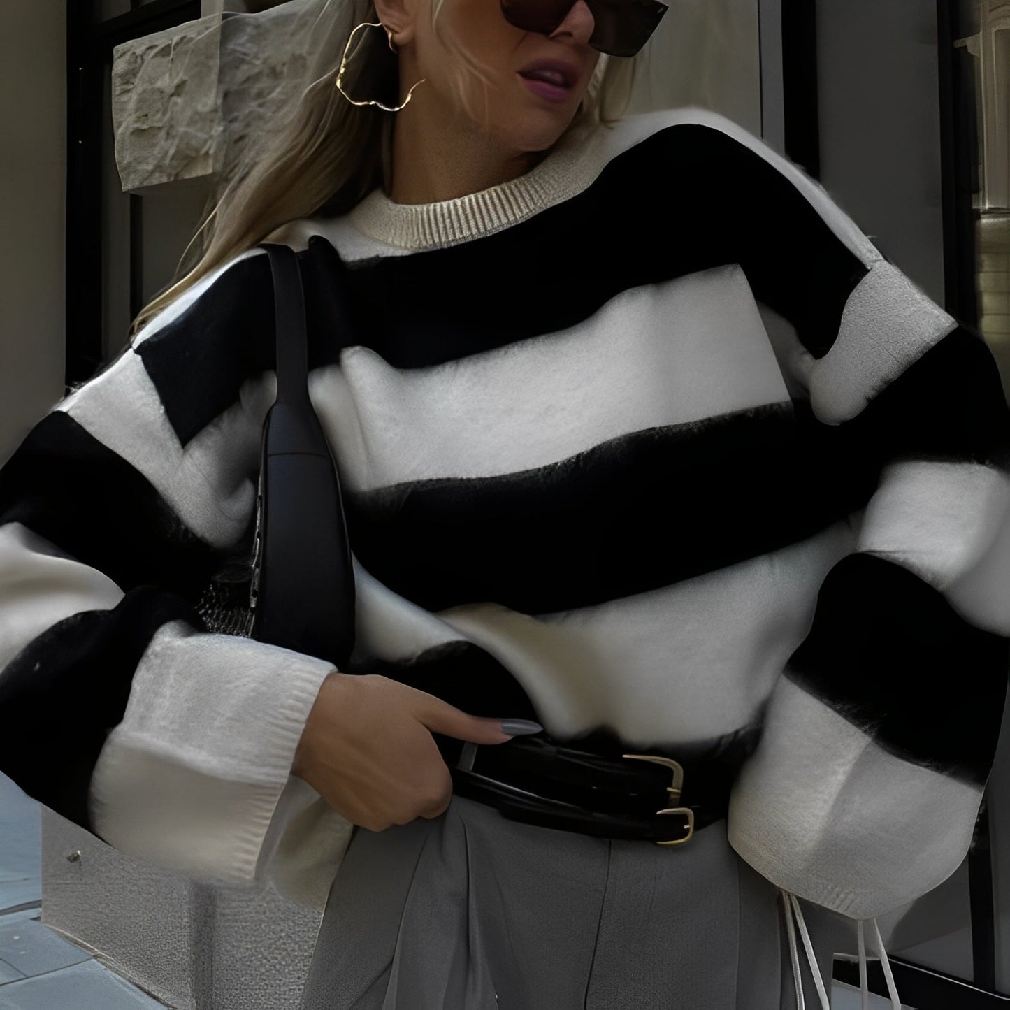 Shanelle - Jersey Clásico de Cuello Redondo para Mujeres