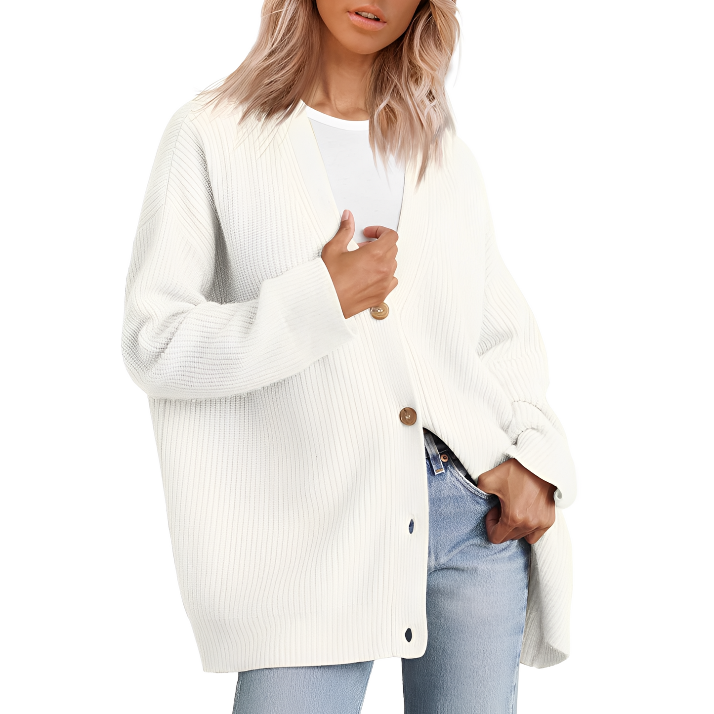 Christal - Cárdigan cómodo y casual para mujeres