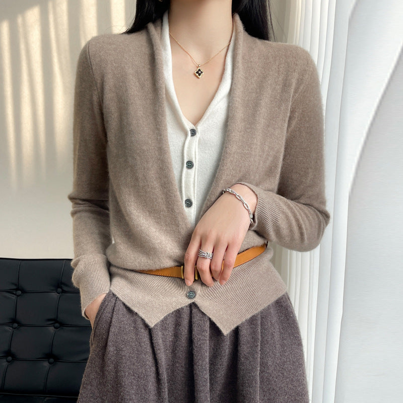 Jayleen - Blusa de Tela Casual con Botones para Mujer