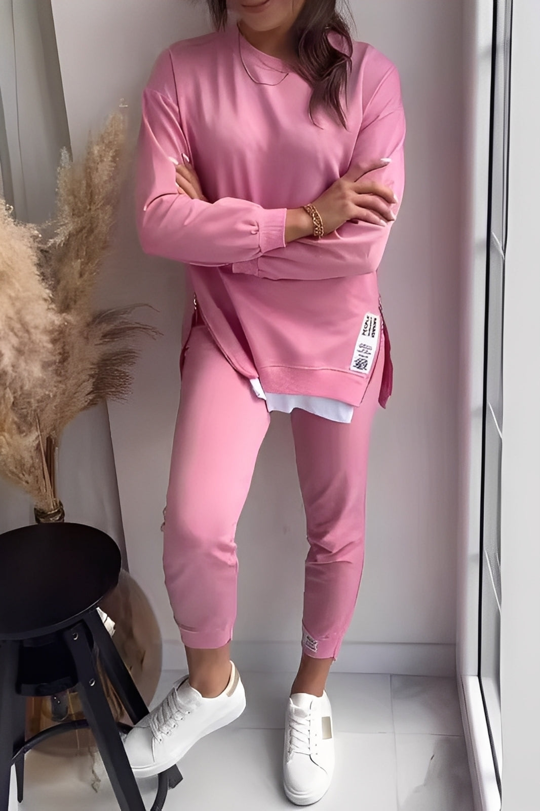 Kristine - Conjunto de sudadera y pantalones casuales para mujeres
