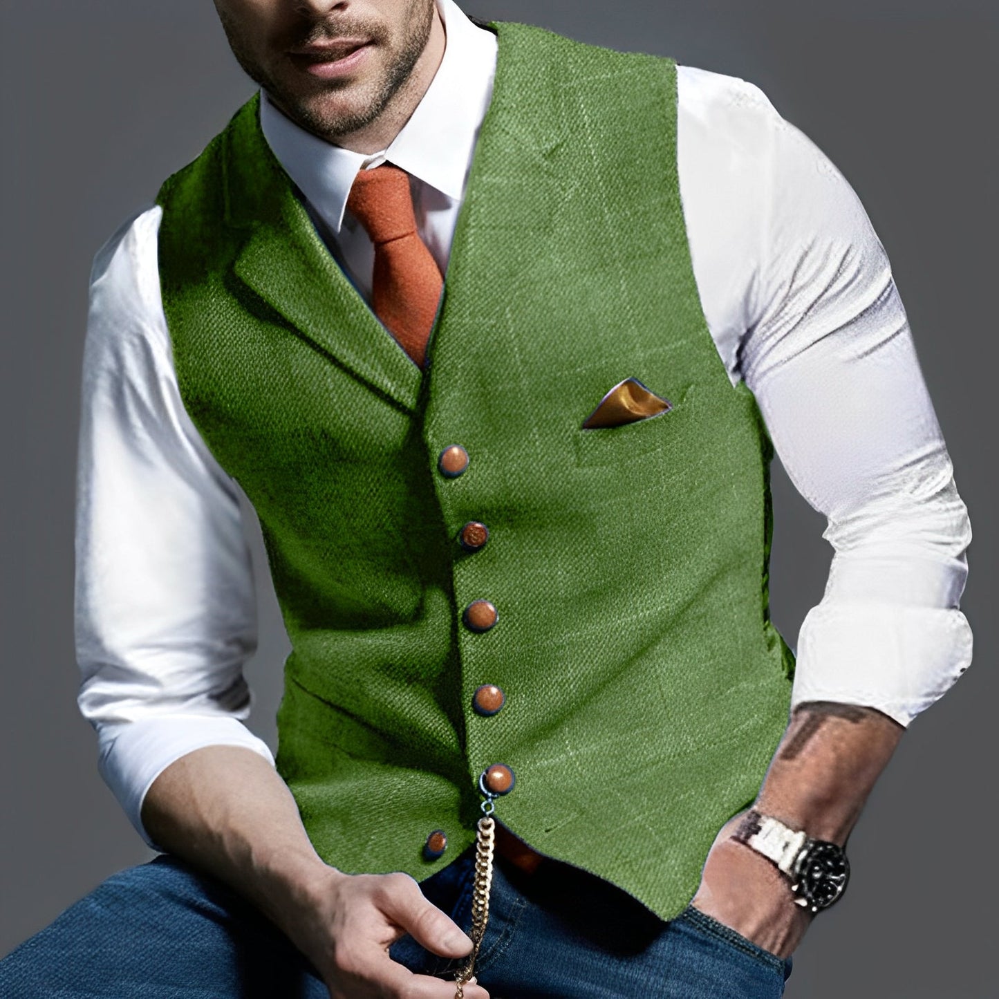 Jasper – Chaleco Vintage para Hombres