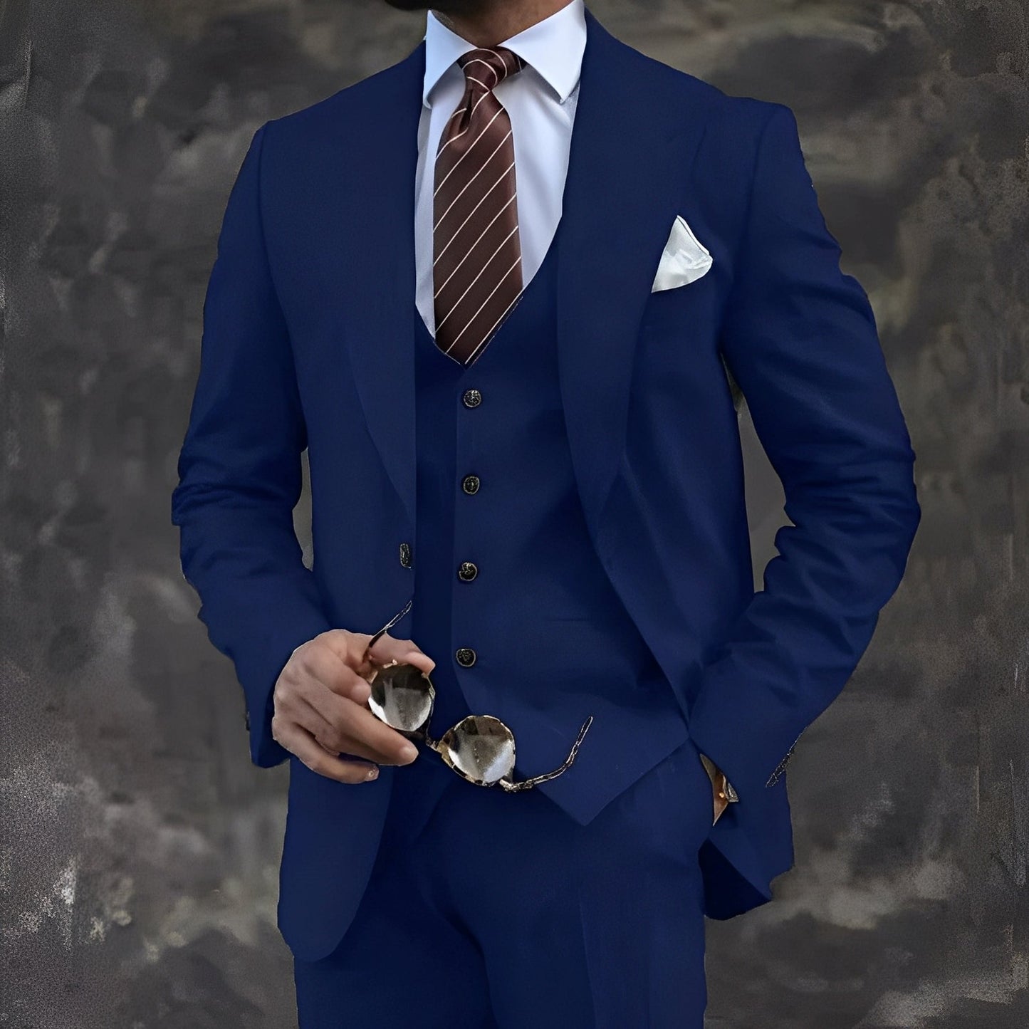 Elwyn - Traje para hombres de tres piezas, casual y formal