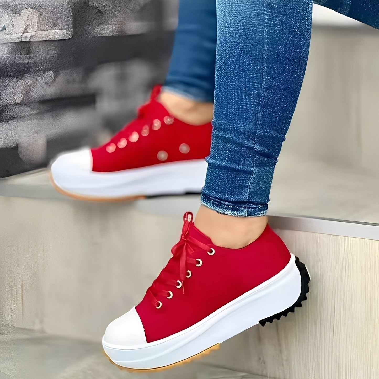 Mellony - Zapatos casuales con suelas gruesas para mujeres