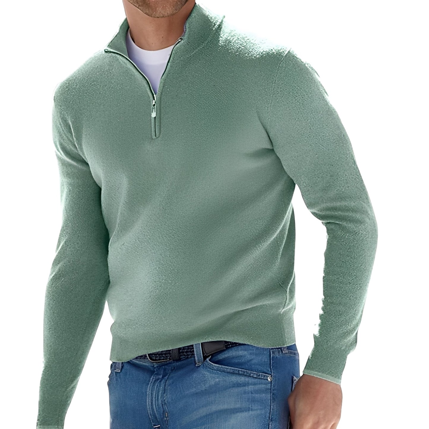 Rufus - Chaqueta informal con cremallera y cuello elevado para hombres