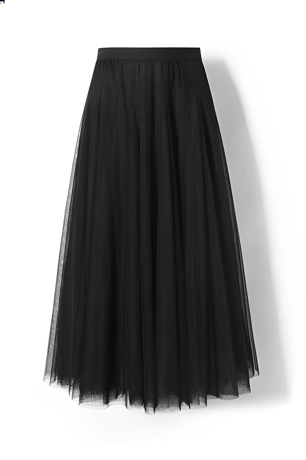 Maleah – Falda midi plisada de tela de red