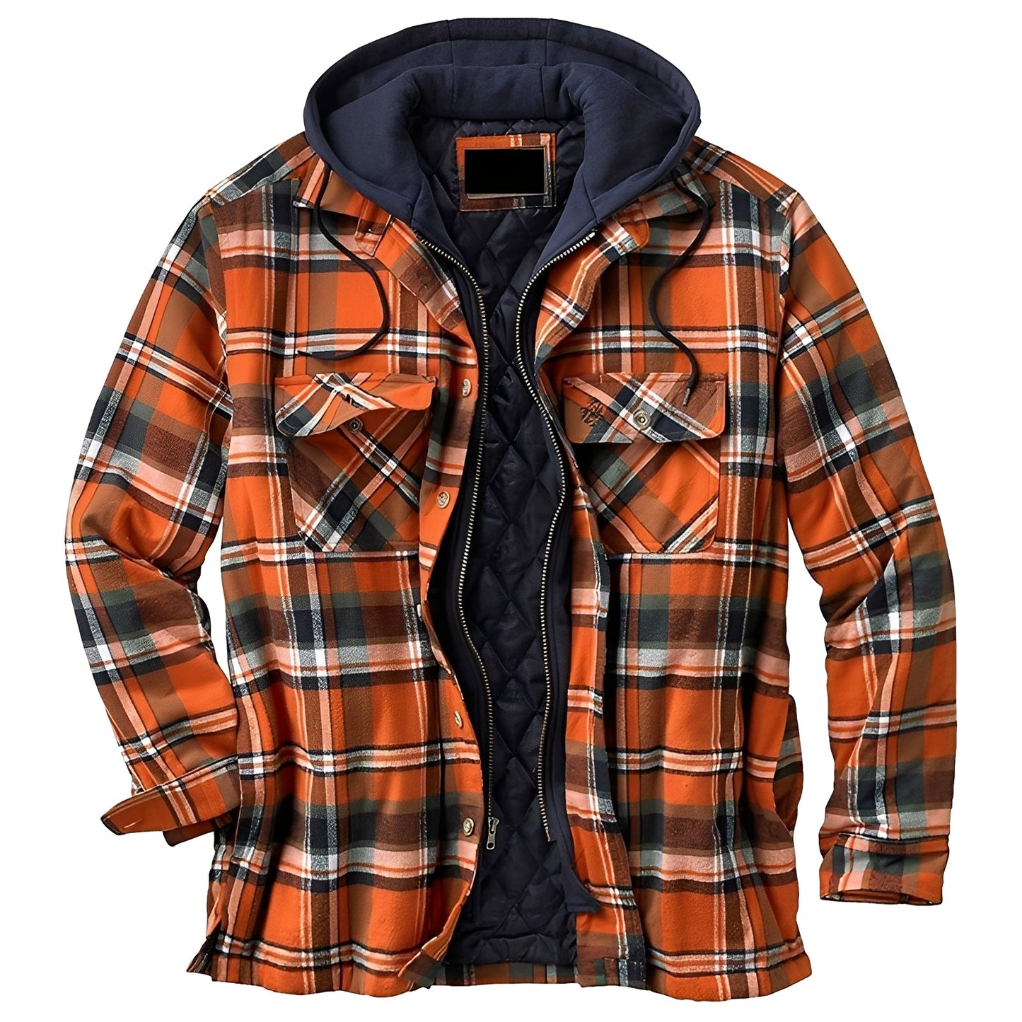 Denzil - Chaqueta informal de cuadros de franela para hombres