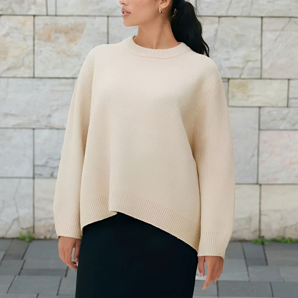 Shanelle - Jersey Clásico de Cuello Redondo para Mujeres