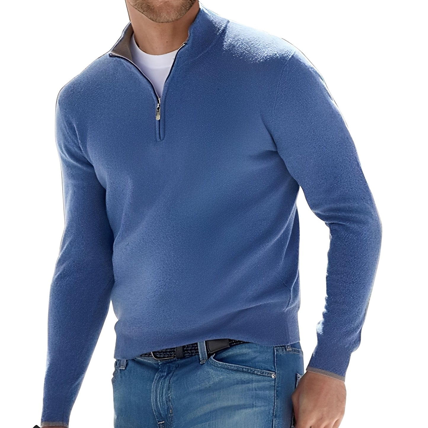 Rufus - Chaqueta informal con cremallera y cuello elevado para hombres