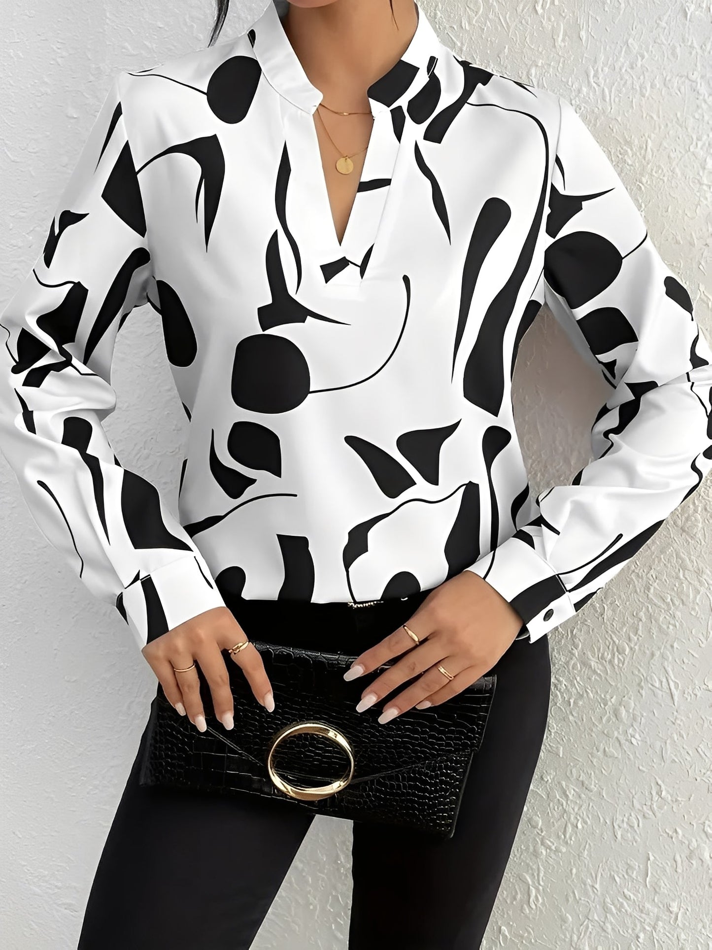 Melville - Blusa mujer elegante con diseño y manga larga