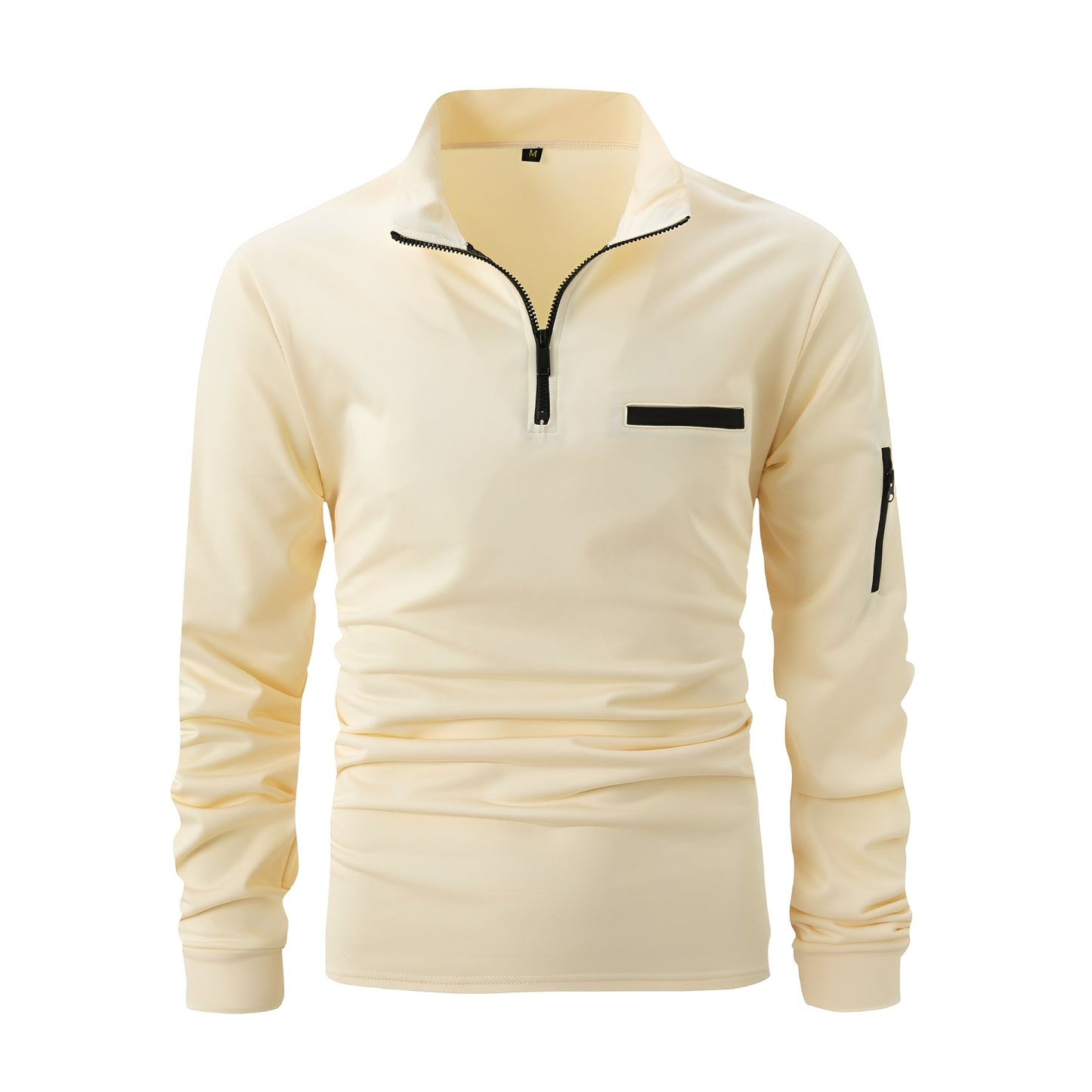 Lucian - Camisa de hombre con cierre y bolsillo, casual