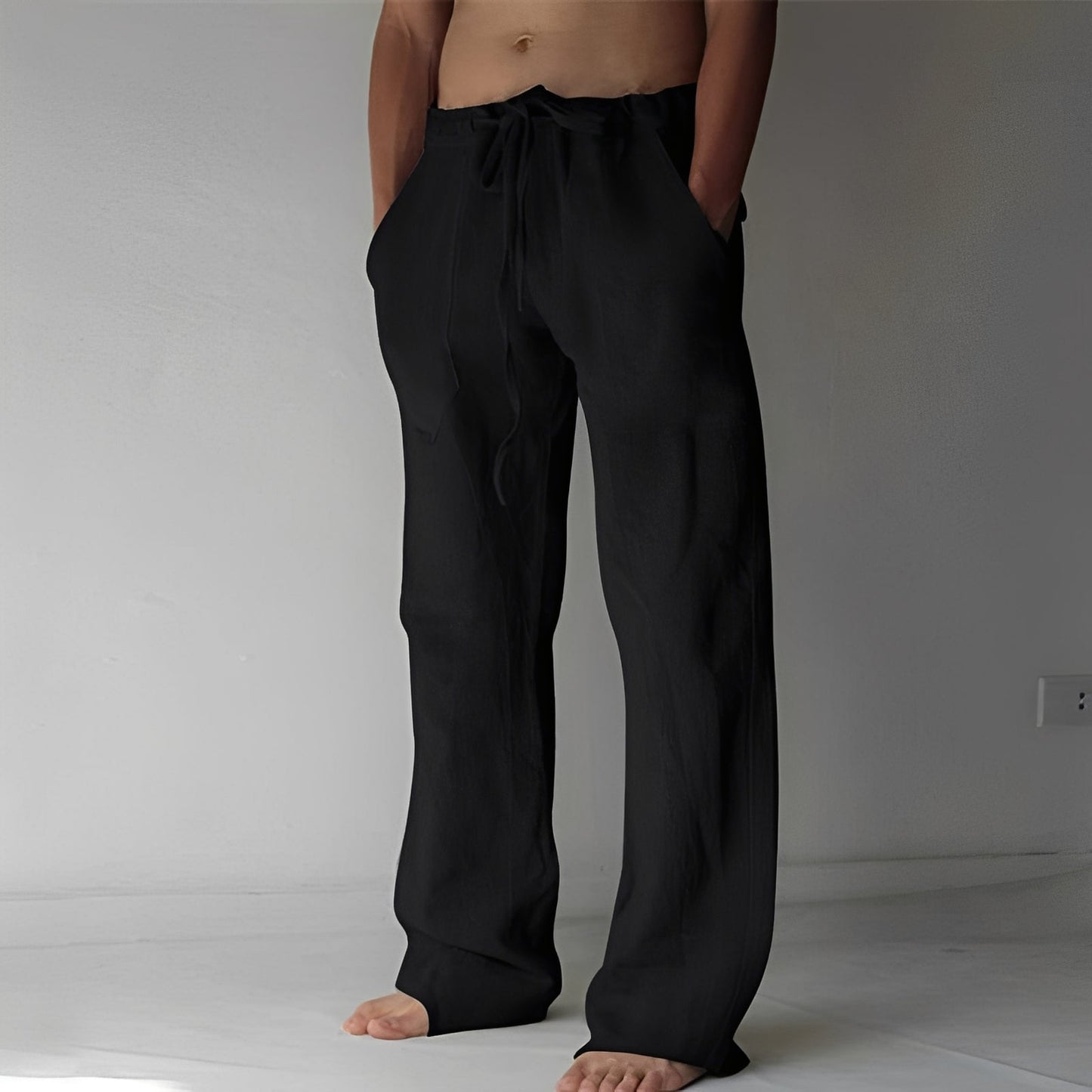 Martin - Pantalón holgado y casual de lino para hombres