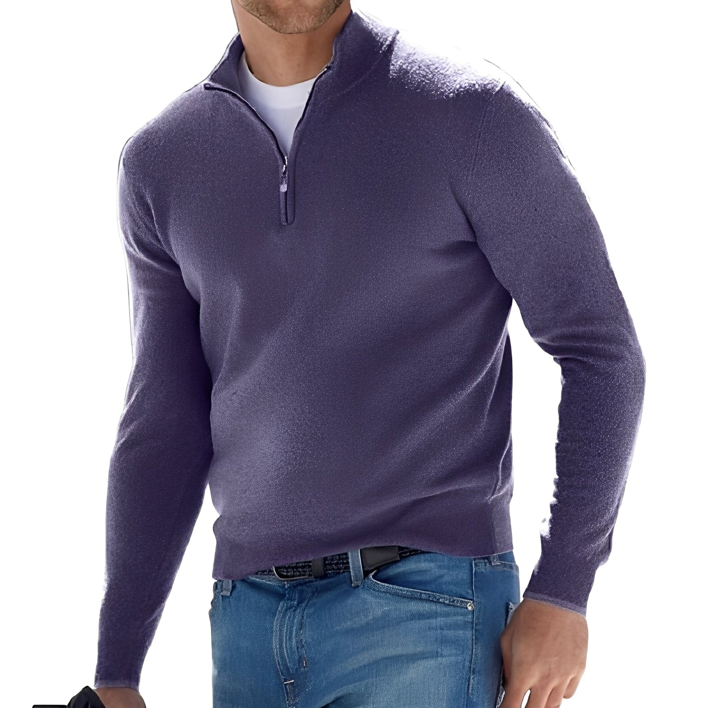 Nash - Suéter casual con cierre para hombres
