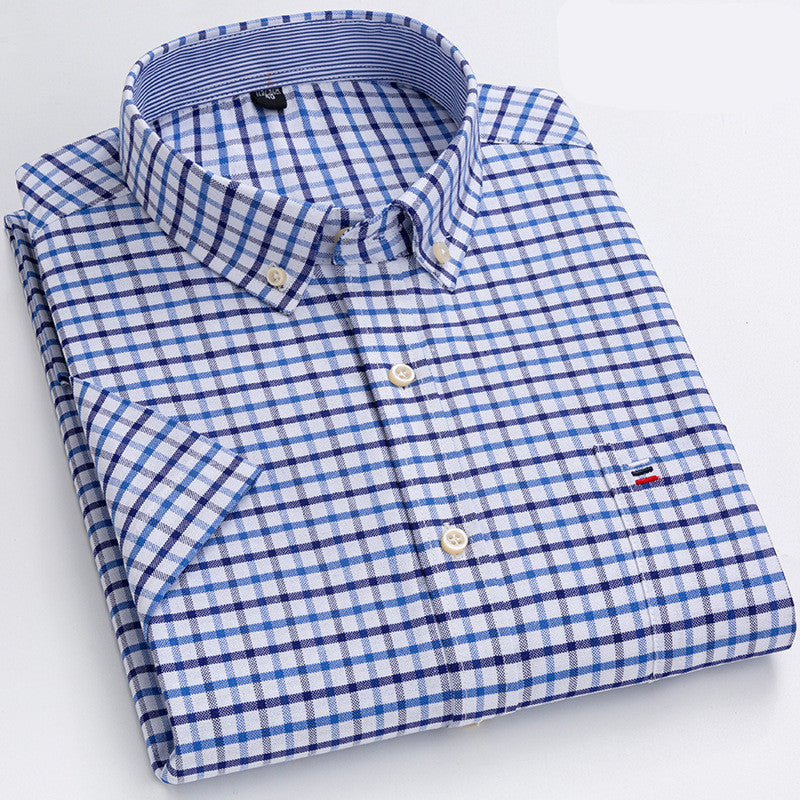 Desmond - Camisa simple y cómoda con bolsillo frontal para hombres