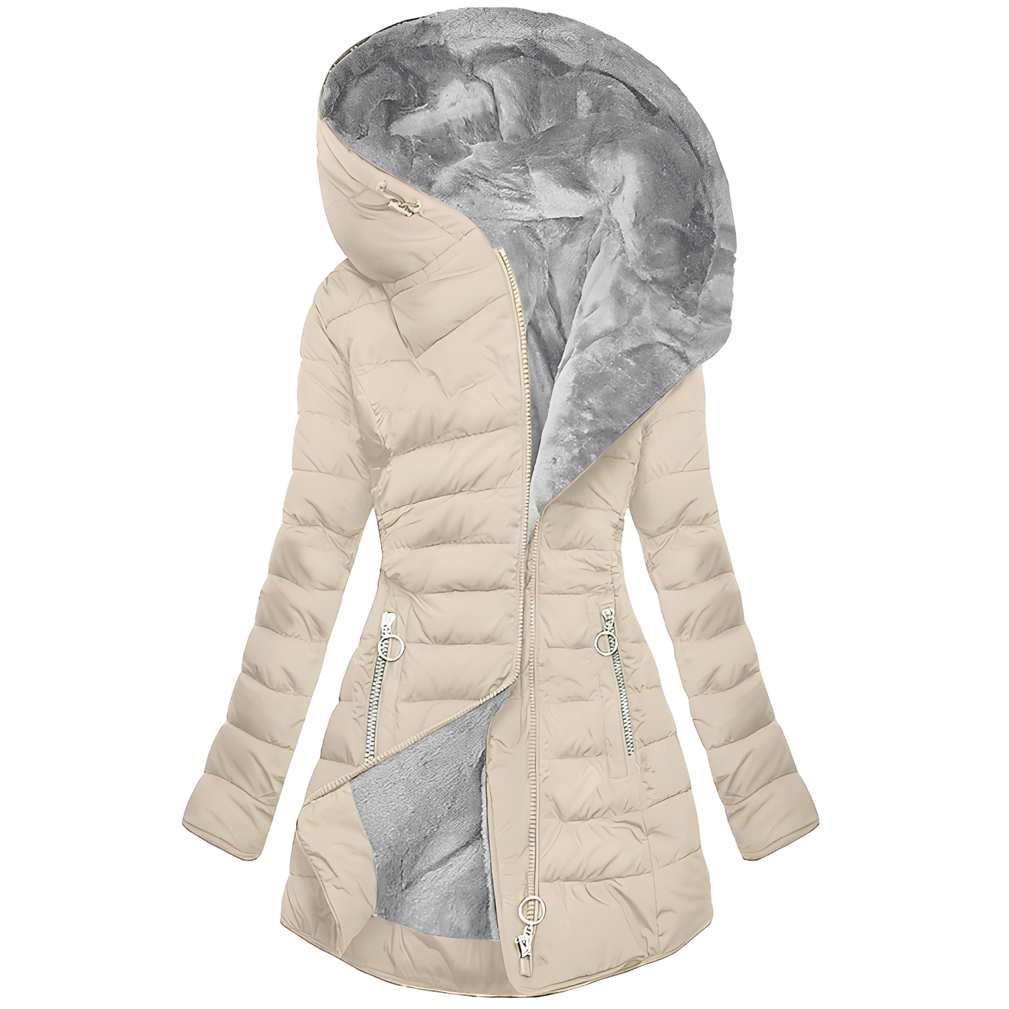 Jasmine - Moderna chaqueta con capucha para invierno de mujeres