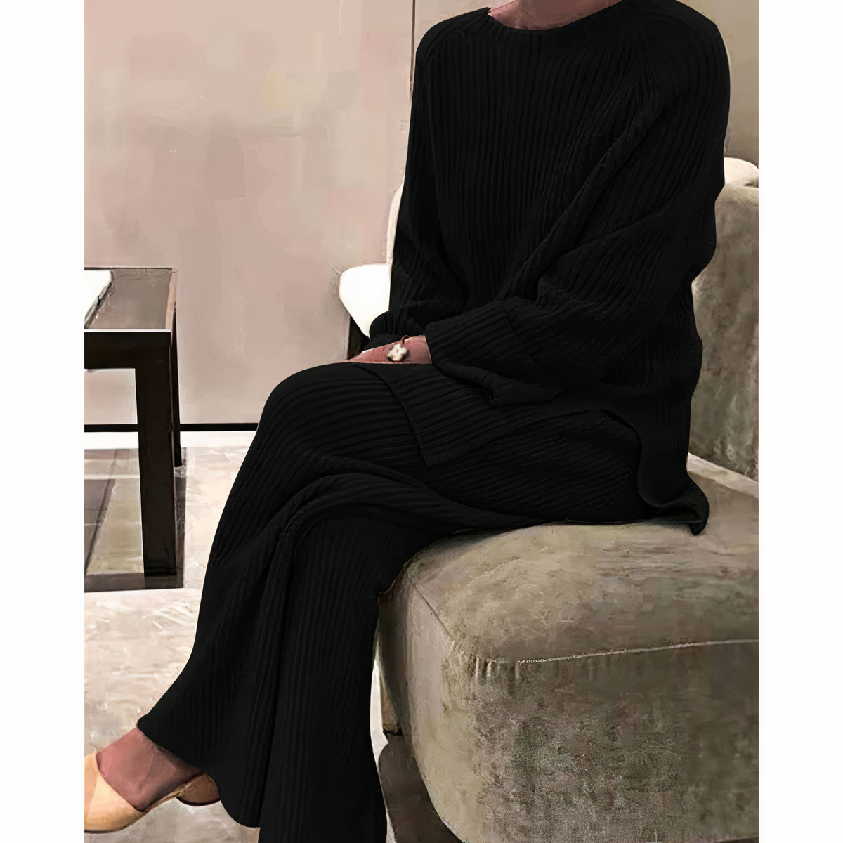 Samantha – Jersey de Punto y Pantalones para un Estilo Casual