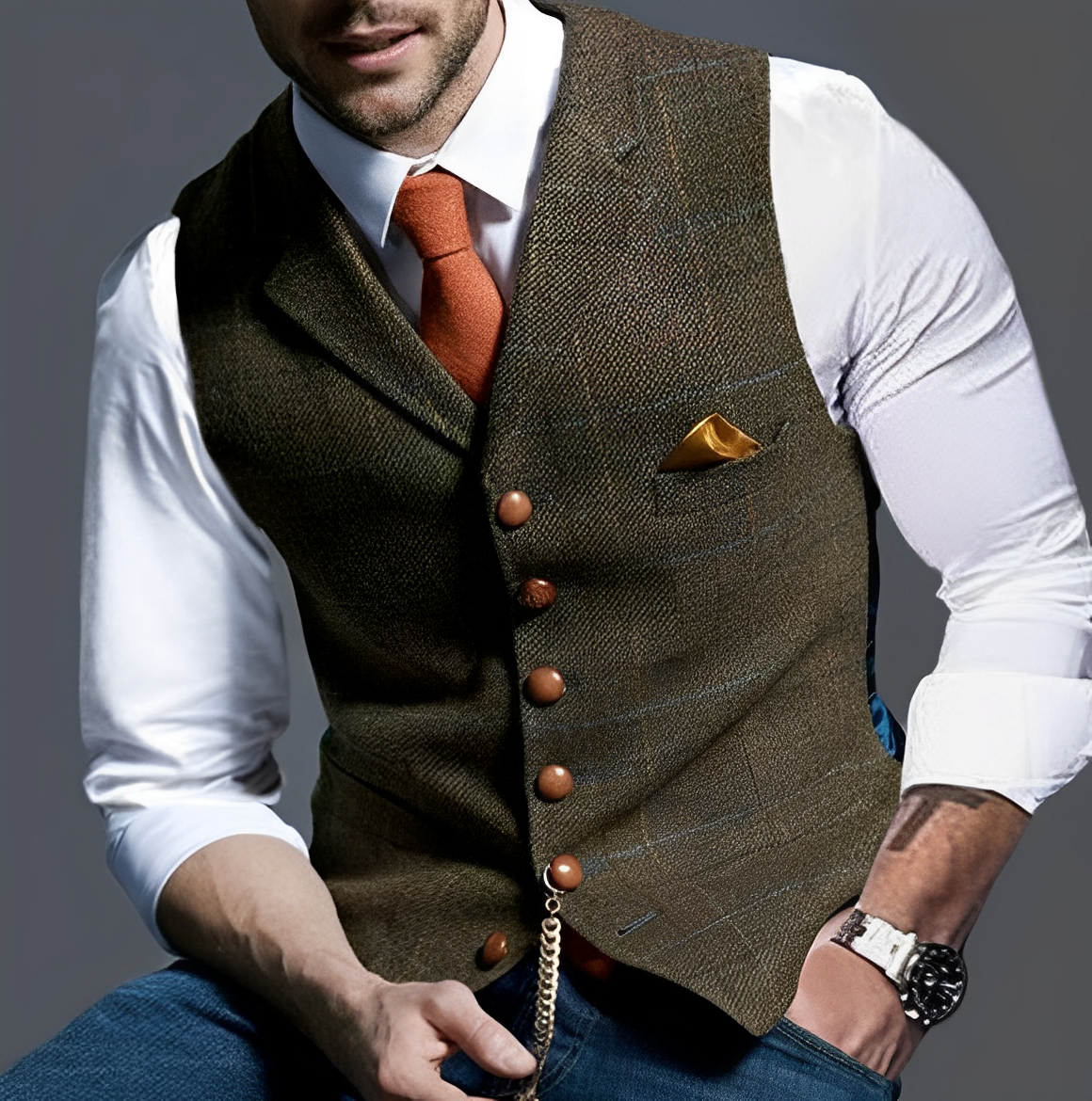 Jasper – Chaleco Vintage para Hombres
