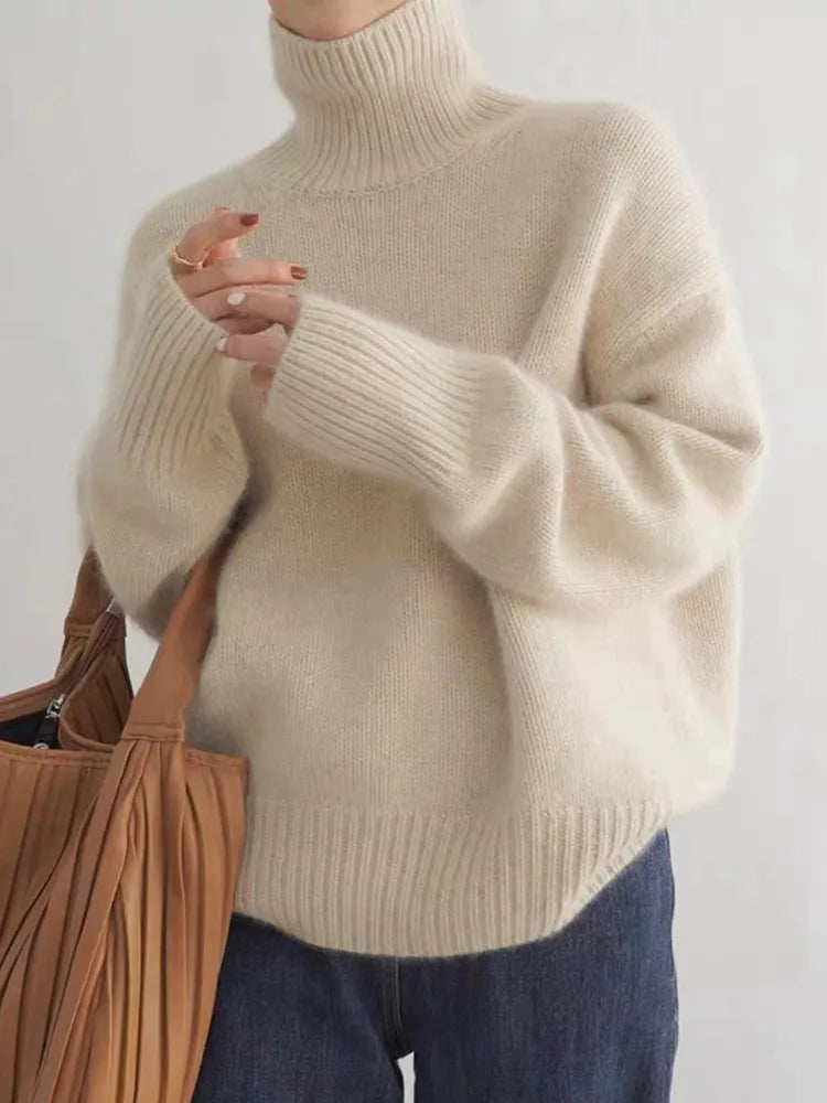 Lea – Suéter de Cashmere Cuello Alto