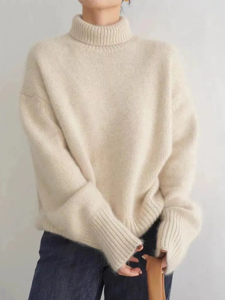 Lea – Suéter de Cashmere Cuello Alto