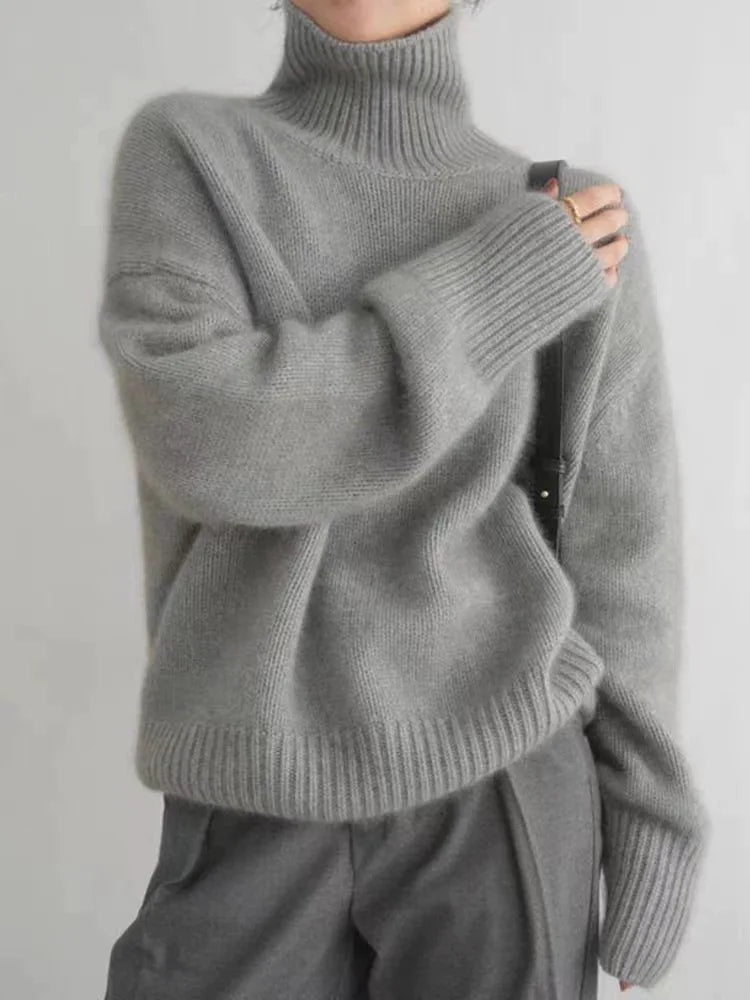 Lea – Suéter de Cashmere Cuello Alto