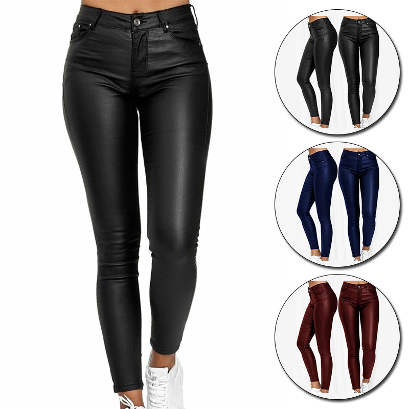 Dina – Pantalones de Cuero Flexibles