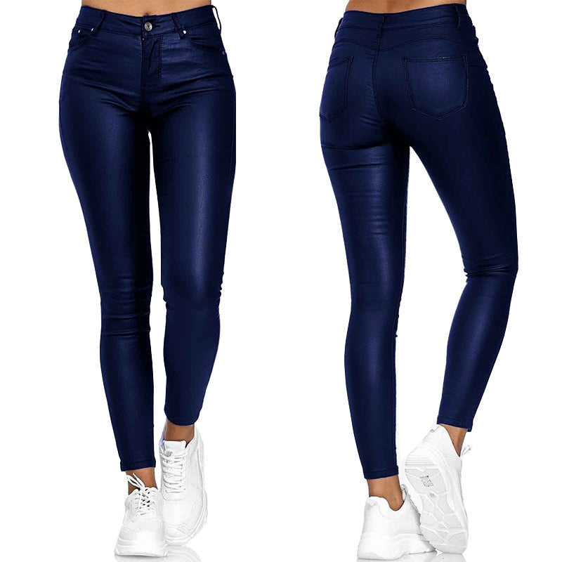 Dina – Pantalones de Cuero Flexibles
