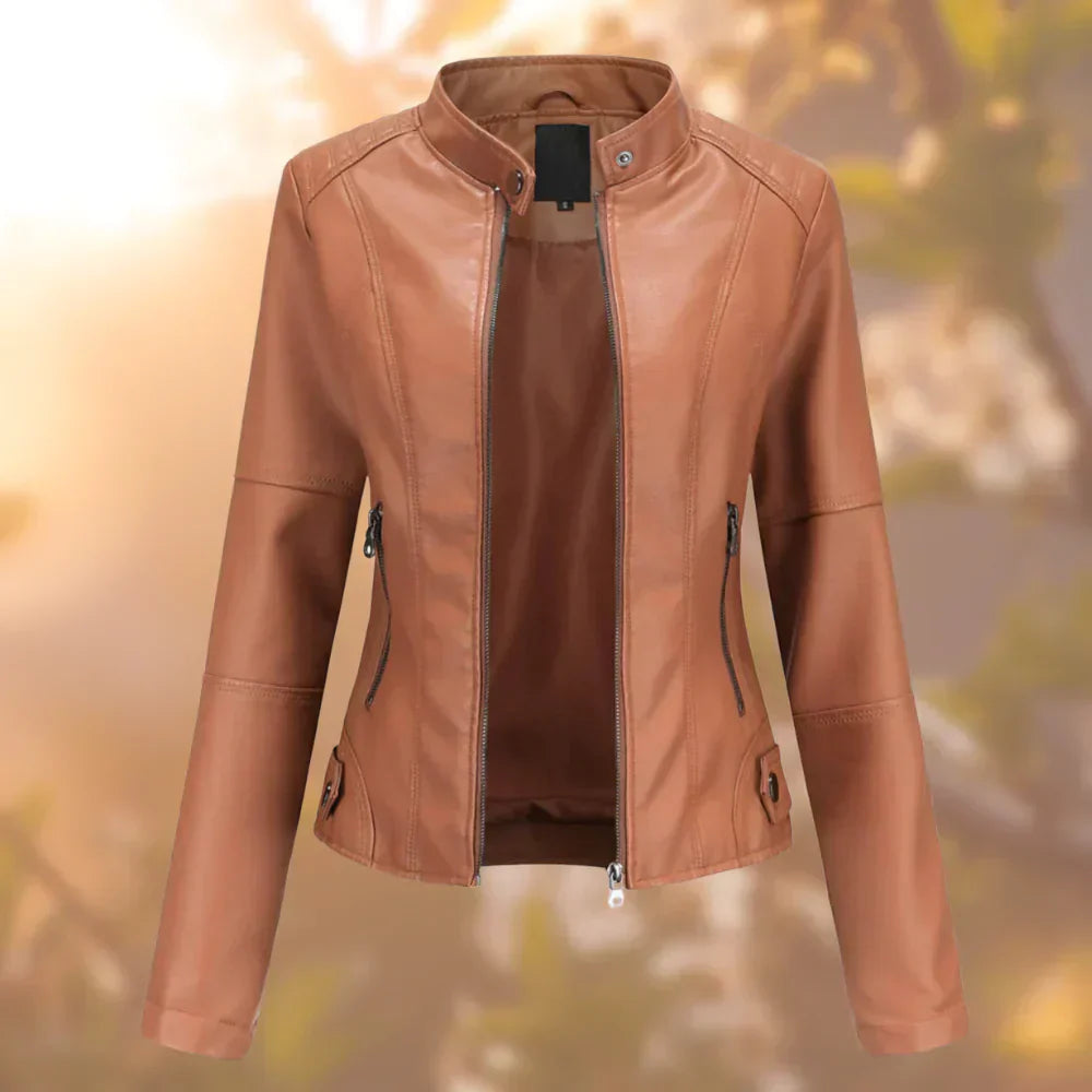 Hallec – Chaqueta de Cuero para Mujer