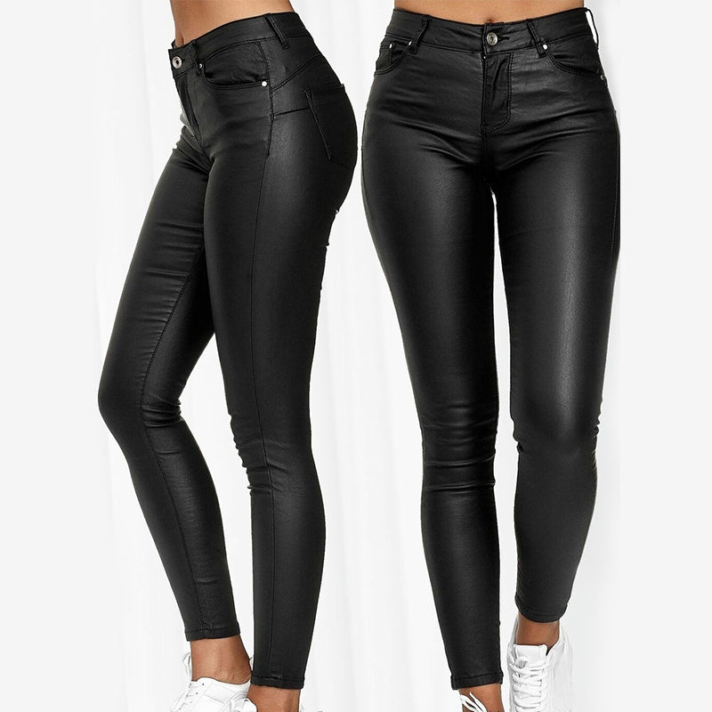 Dina – Pantalones de Cuero Flexibles