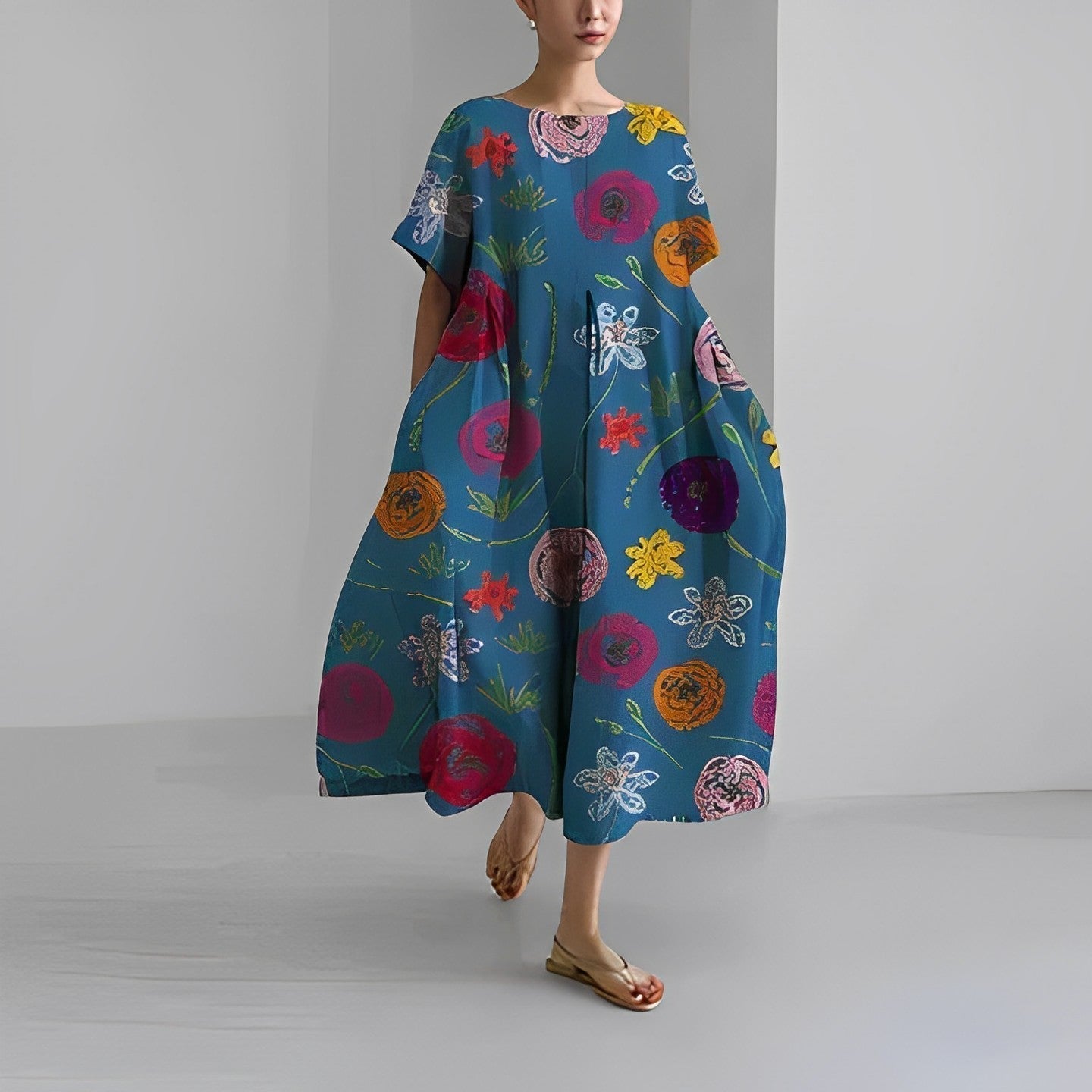 Ronja – Vestido Suelto Impreso