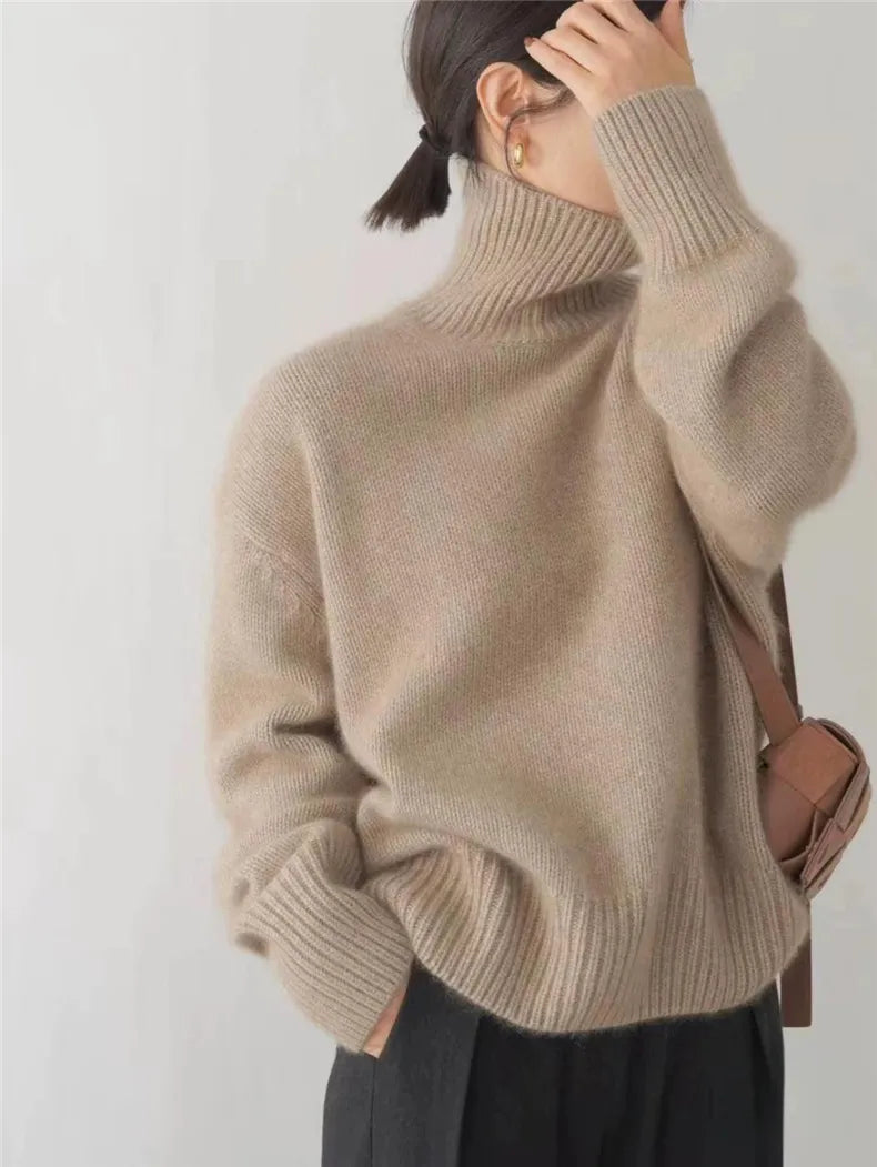 Lea – Suéter de Cashmere Cuello Alto