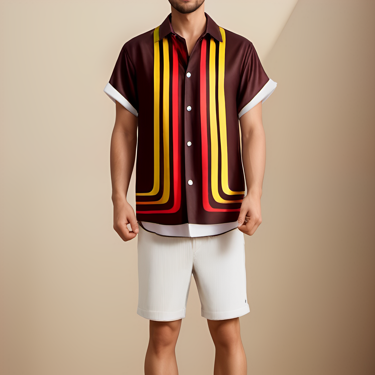 Milo – Camisa retro de verano con mangas cortas
